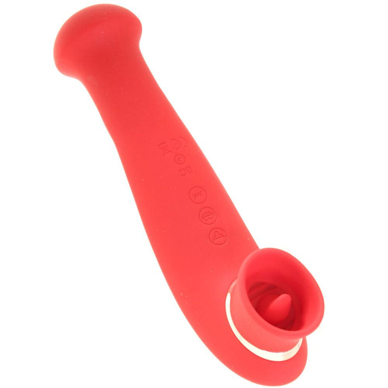 Destiny Double Sided Suction Wand Vibe in Cherry Red by Maia