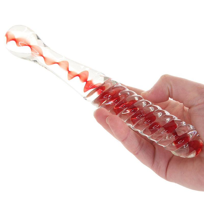 Eve's Sweetheart Swirl Glass Dildo