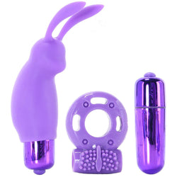 Neon Vibrating Couples Kit in Purple