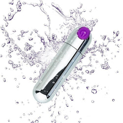 Waterproof USB Rechargeable 10 Speed Silver Bullet Vibrator for Women